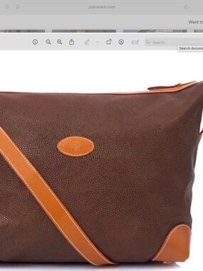 THE MULBERRY CROSSGRAIN LEATHER COLORBLOCK TRAVEL BAG $600
